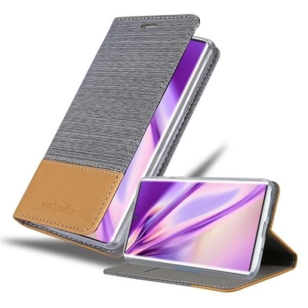 Coque portefeuille - CADORABO - Samsung Galaxy NOTE 10 PLUS - Similicuir - Grå - Jeansdesign Grå
