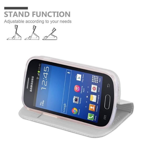 Cadorabo Fodral till Samsung Galaxy S3 MINI i KLASSIGT SILVER