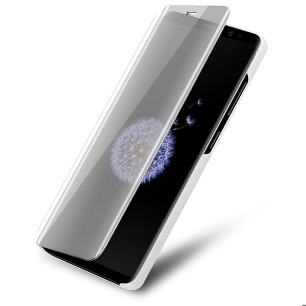Skyddsfodral för Samsung Galaxy S9 PLUS i AGAT SILVER med spegel Grå