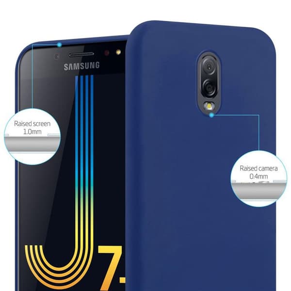 Skyddsfodral för Samsung Galaxy J7 PLUS / C8 MÖRKBLEU Candy Stötskydd Silikon Blå