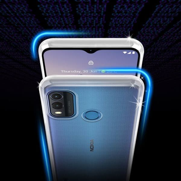 Transparent stötsäker silikonfodral för Nokia G11 Plus Vit