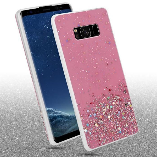 Coque - CADORABO - Samsung Galaxy S8 - Rosa - Paljetter - Silikon TPU Rosa