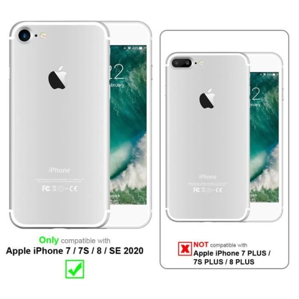 Cadorabo 3x Härdat glas för Apple iPhone 7 / 8 - Härdat skärmskydd med installationshjälp Transparent