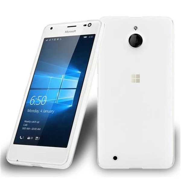 Transparent stötsäker silikonfodral för Nokia Lumia 850 Vit