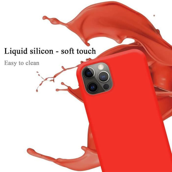 Coque - CADORABO - iPhone 12 / 12 PRO - Silikon TPU - Röd - Lätt skydd Röd