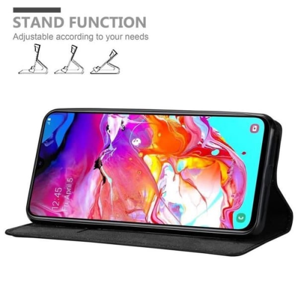 Cadorabo Fodral till Samsung Galaxy A70 i MIDNIGHT BLACK