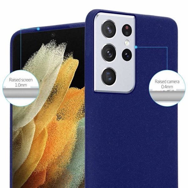 Skal till Samsung Galaxy S22 ULTRA Fodral i FROST DARK BLUE Fodral Fodral Skydd Silikon TPU Fodral Frost mörkblå