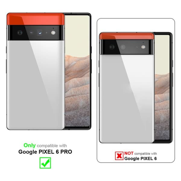 Transparent stötsäker silikonfodral för Google PIXEL 6 PRO Vit