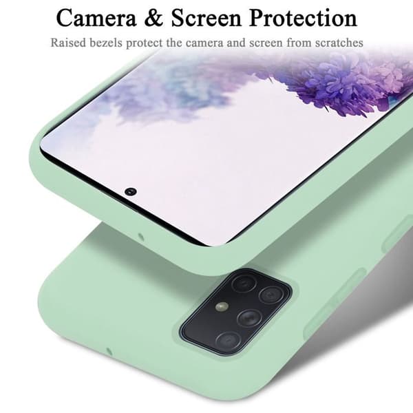 Skyddande stötsäker skal för Samsung Galaxy A71 4G i LIQUID LIGHT GREEN Grön