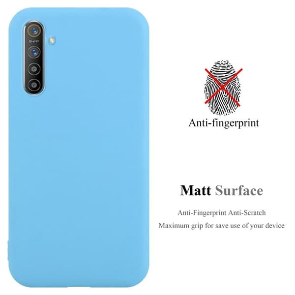 Skyddsfodral för Realme X2 / XT / Oppo K5 CANDY BLÅ Stötsäker Silikon Blå