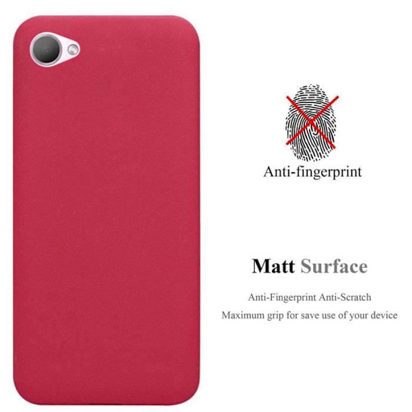 Fodral - CADORABO - HTC Desire 12 - FROST RED - Silikon TPU - Skydd mot stötar FROST RÖD