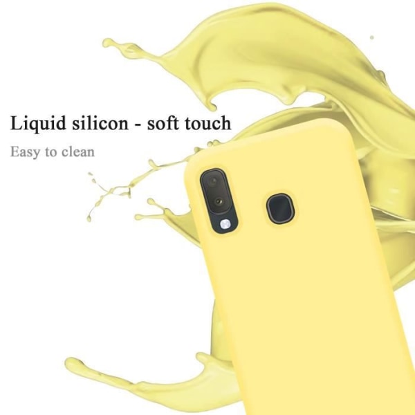 Fodral till Samsung Galaxy A10e / A20e i LIQUID Yellow Cadorabo Cover Silikon TPU