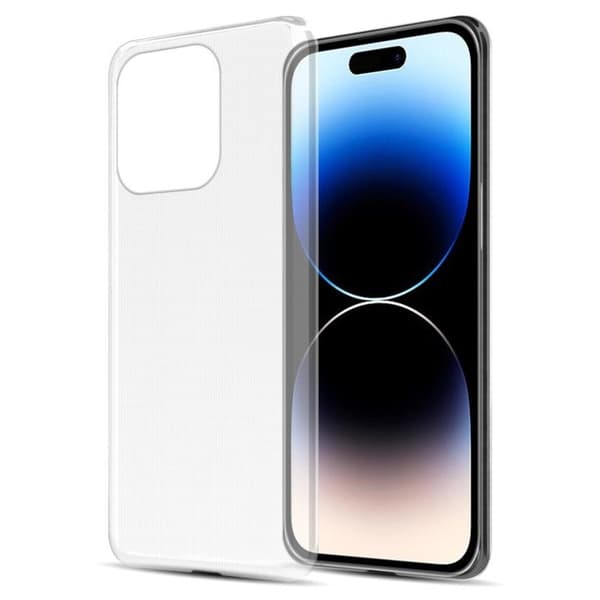 Skyddsfodral för iPhone 14 PRO MAX Transparent Silikon Etui Case Cover Vit