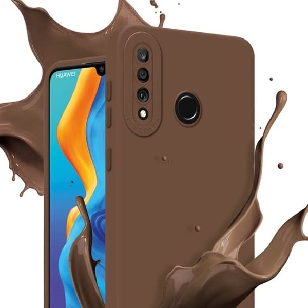 Skyddsfodral för Huawei P30 LITE i FLUID BRUN Stötsäker Skyddsfodral brun