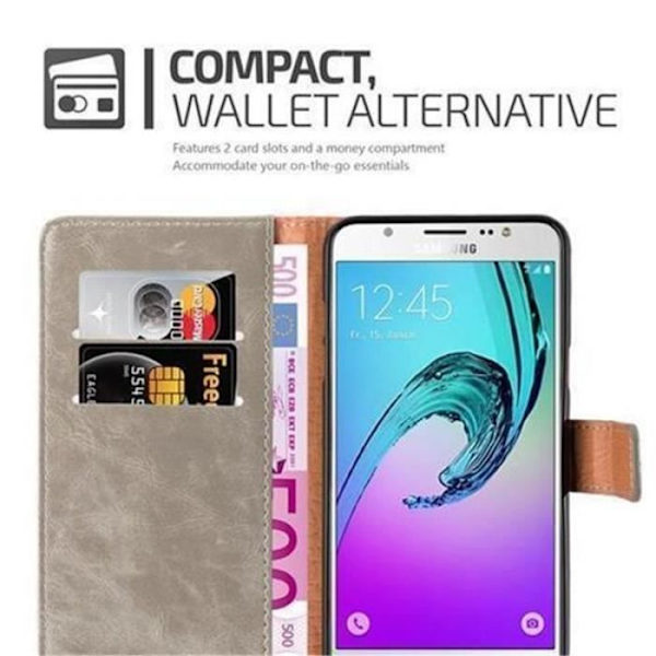 Skyddsfodral i BRUNT CAPPUCINO konstläder till Samsung Galaxy J7 2016 (6) från CADORABO CAPPUCINO BRUN