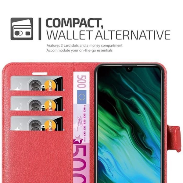 Etui för Honor 20e - CADORABO - KIRSCHRÖD - Konstläder - Magnetstängning - Ställfunktion RÖDA KÖRSBÄR
