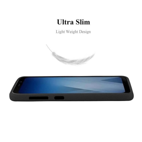 Coque - CADORABO - Samsung Galaxy A8 2018 - FROST SVART - Silikon TPU - Lätt skydd FROST SVART