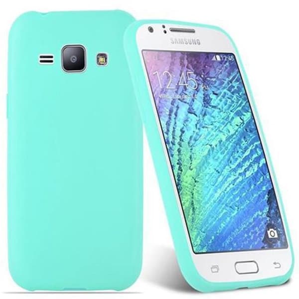 Skyddsfodral för Samsung Galaxy J1 2015 CANDY BLÅ Stötskydd Silikon Blå