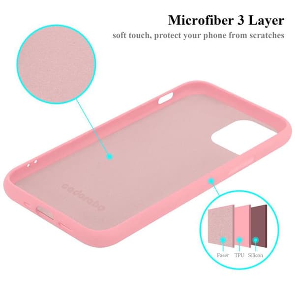Skal för iPhone 12 MINI Stötabsorberande i LIQUID PINK Ros