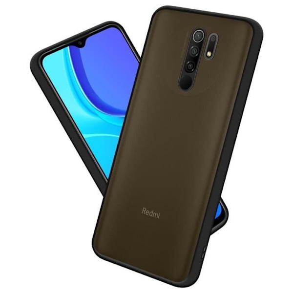 Étui - CADORABO - Xiaomi RedMi 9 - Hybrid skydd - TPU-silikon - Matt design Svart
