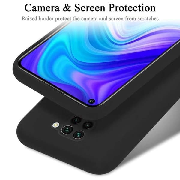 Skyddande stötsäker skal för Xiaomi RedMi NOTE 9 i LIQUID BLACK Svart