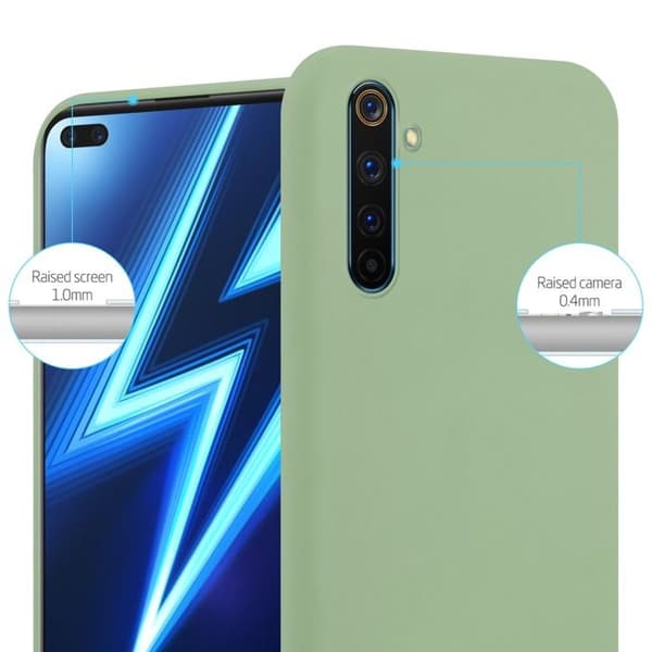Skal för Realme 6 PRO CANDY GRÖN PASTELL Stötsäker Silikon Grön
