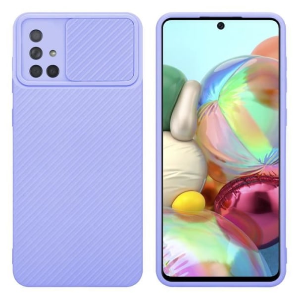 Skal till Samsung Galaxy A71 4G Fodral i Candy Lilac Fodral Fodral Silikon TPU och kameraskydd