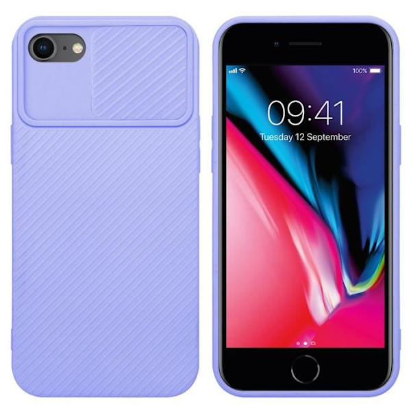 Fodral för Apple iPhone 7 / 7S / 8 / SE 2020 Fodral i Candy Lilac Fodral Silikon TPU och kameraskydd Lila