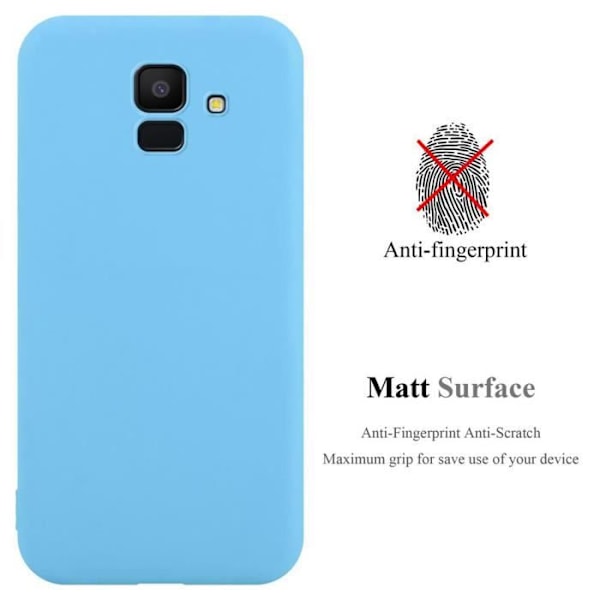 Coque - CADORABO - Samsung Galaxy J6 2018 - Silikon TPU - Candy Blå - Stötskydd Candy Blue