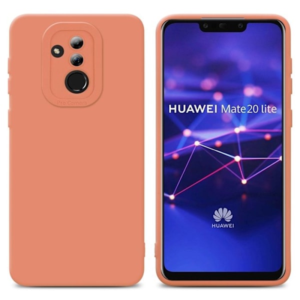 Fodral till Huawei MATE 20 LITE i LIGHT ORANGE FLUID Fodral Fodral i flexibelt TPU silikonskydd Gul