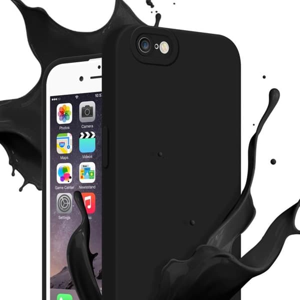 Skyddsfodral för iPhone 6 PLUS / 6S PLUS i FLUID SVART Stötsäker skyddsfodral Svart