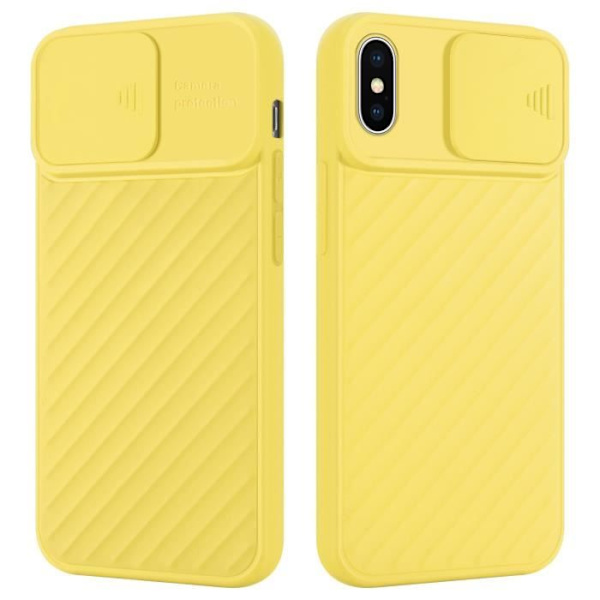 Skyddsfodral - CADORABO - iPhone XS MAX - Matt Gul - Silikon TPU - Skydd för kamera Gul