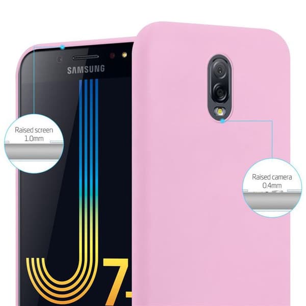Skyddsskal för Samsung Galaxy J7 PLUS / C8 CANDY ROSE VIF Stötabsorberande Silikon Ros