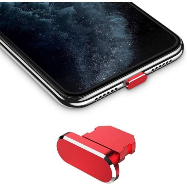 Skyddslock till Apple iPhone i Röd mot damm för laddningsporten Röd