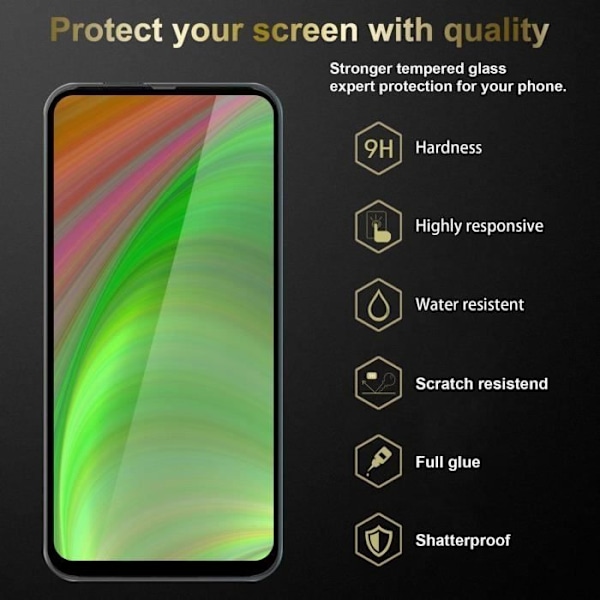 Cadorabo helskärmsskydd för Motorola One Hyper in - Härdat skärmskyddsglas (härdat)