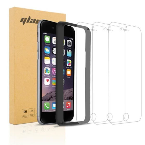 Cadorabo 3x Härdat glas för Apple iPhone 7 / 8 Plus - Härdat skärmskydd med installationshjälp Transparent