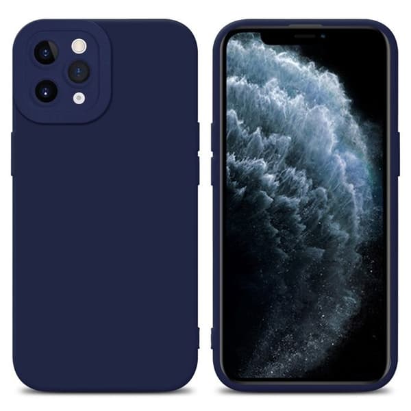 Skyddsfodral för iPhone 11 PRO i MÖRKBLEU FLUID Stötsäker Blå