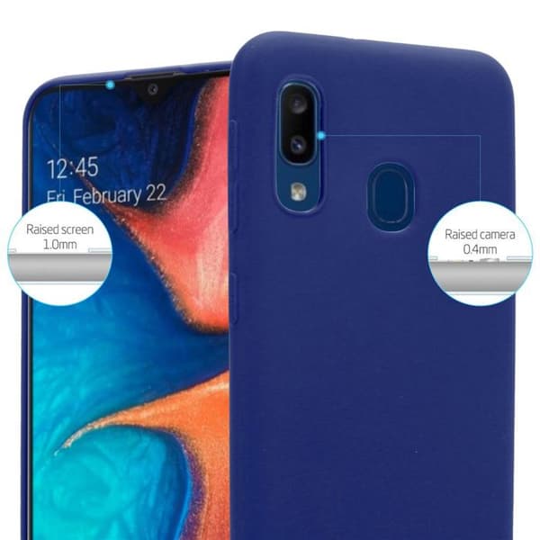 Skyddsfodral för Samsung Galaxy A10e / A20e CANDY MÖRKBLOMMA Stötskydd Silikon Blå
