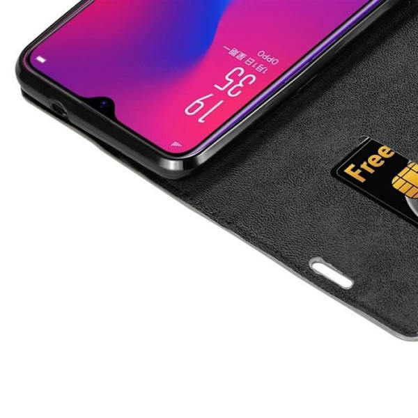 Fodral till OPPO R17 - CADORABO - Brun - Imiterat läder - Magnetisk stängning - Ultratunn kastanj