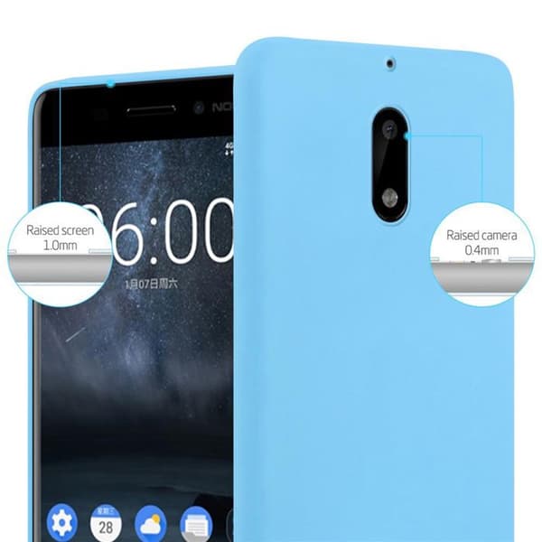 Skyddsfodral för Nokia 6 2017 CANDY BLÅ Stötsäker Silikon Blå