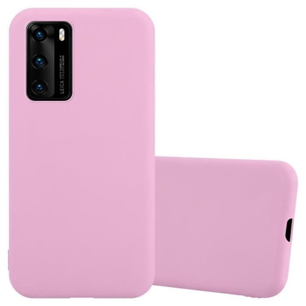 Coque - CADORABO - Huawei P40 - Silikon TPU - Candy Rose Vif - Stötsskydd VARMT ROSA GODIS