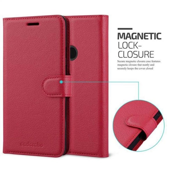 Skal för Google PIXEL 3 Fodral i KIRSEBÄR RÖD Etui Case Cover Skydd med magnetstängning Plånbok Röd