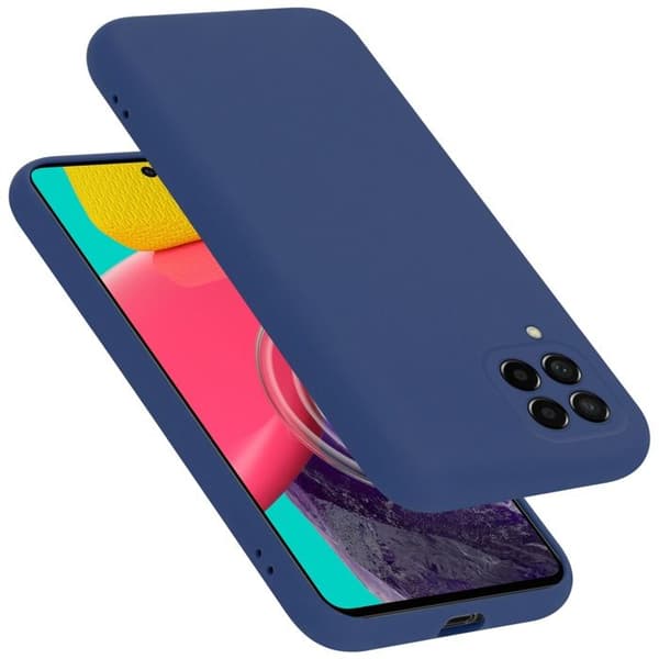 Skyddande stötsäker skal för Samsung Galaxy M53 5G i LIQUID BLUE Blå