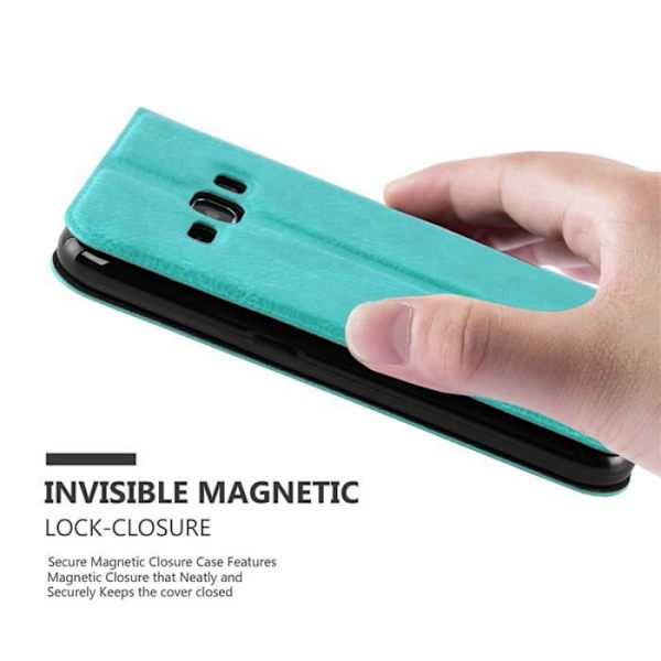 Samsung Galaxy J1 2016 (6) Fodral i MINT TURQUOISE av Cadorabo (Design VIEW) Helt skyddande fodral med flip flik,