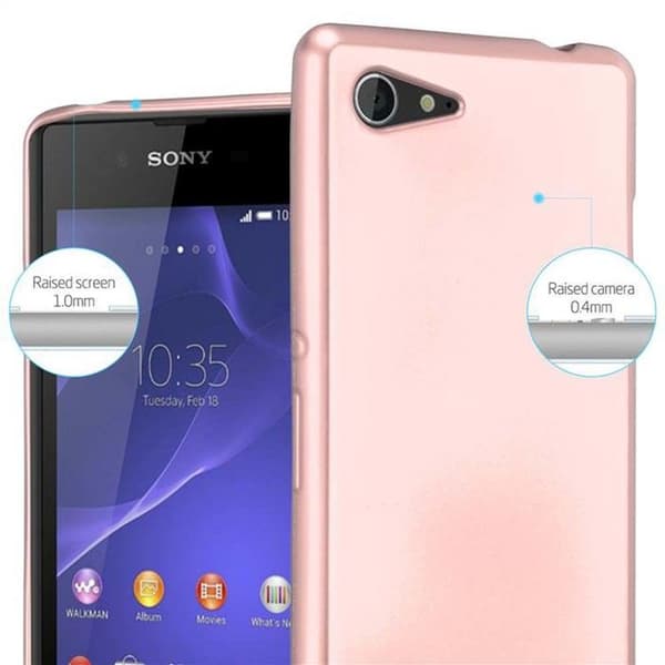 Skyddsfodral för Sony Xperia E3 Skyddsfodral i MATTE DESIGN i ROSÉGULD Ros