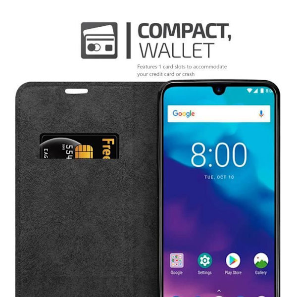Etui för telefon - CADORABO - ZTE Blade V10 VITA - Kaffebrun - Magnetisk stängning - Mjuk kaffe brunt