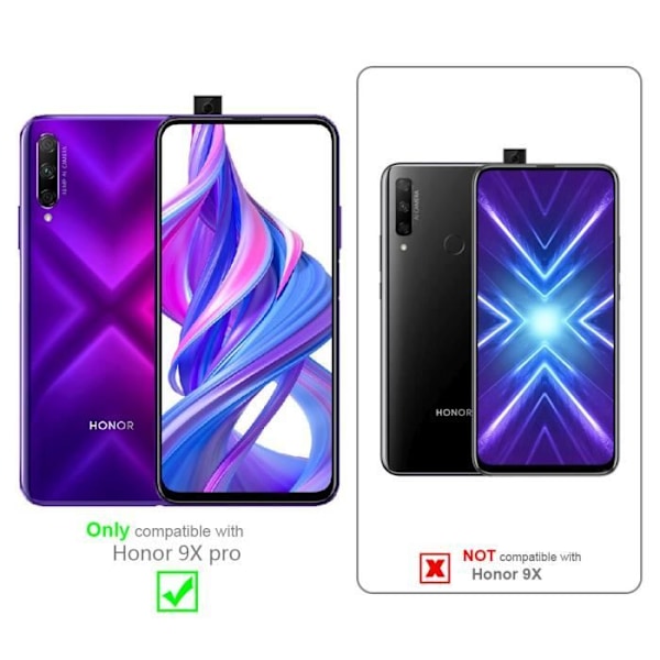 Etui för Honor 9X PRO - CADORABO - Grå Svart - Syntetläder - Magnetisk Stängning - Ställfunktion MÖRKGRÅ