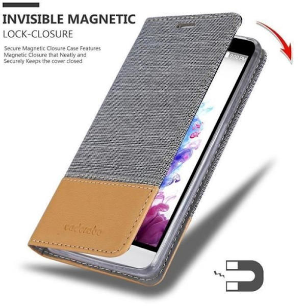 Cadorabo Fodral till LG G3 MINI - G3S i LJUSGRÅ BRUN
