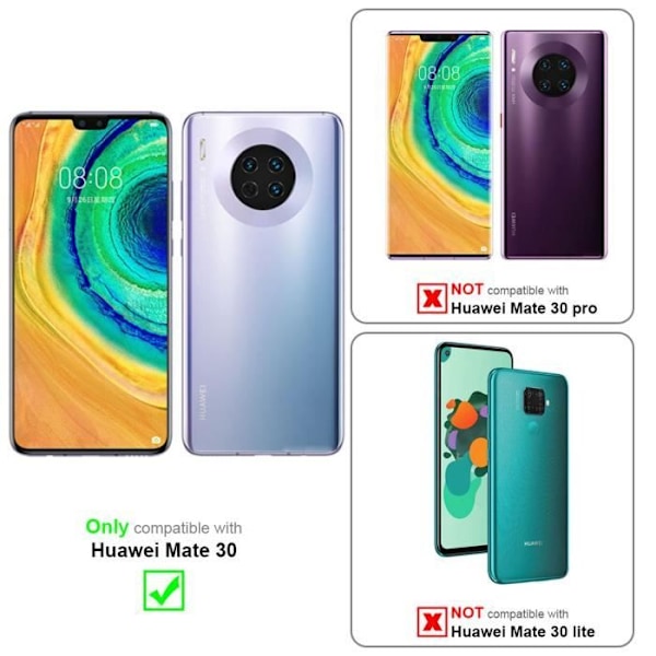 Etui för Huawei MATE 30 - CADORABO - Grå Blommig - Syntetläder - Ställfunktion - Fack för Kort Blommig grå