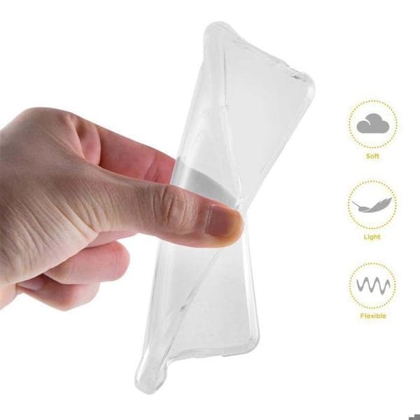 Transparent stötsäker silikonfodral för Google PIXEL 3A Vit